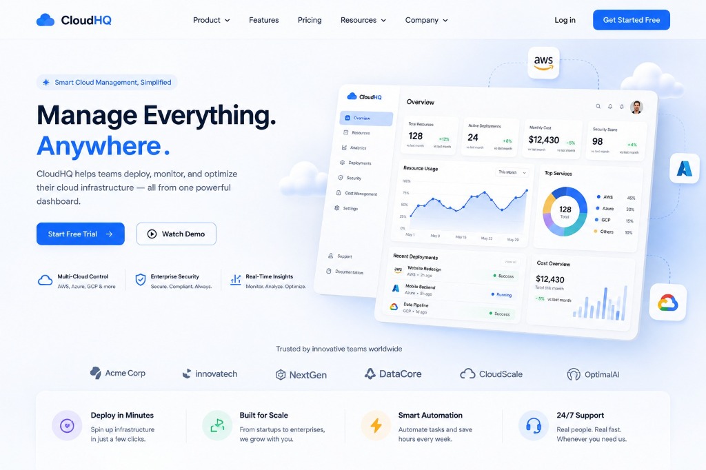 SaaS Landing Page — CloudHQ