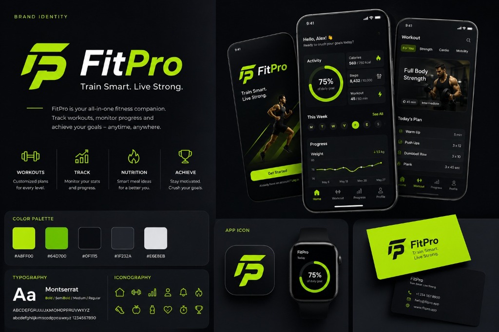 Brand Identity — FitPro App